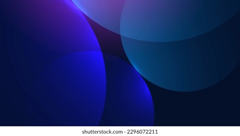 Abstract blue circle presentation background. Modern minimal design template. Vector illustration