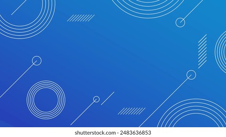 Abstract Blue Circle Technology Background. Suitable for use as banners, posters, presentation templates and social media templates