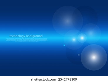 Abstractas de la tecnología del círculo azul Concepto de innovación de tecnología abstracta Fondo de Vector y luz brillante 