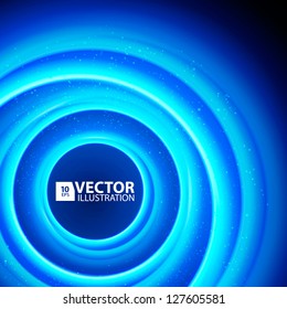 Abstract blue circle. Vector illustration for your business presentations.