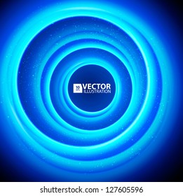 Abstract blue circle. Vector illustration for your business presentations.
