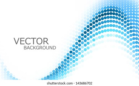 Abstract blue circle wave colorful background vector