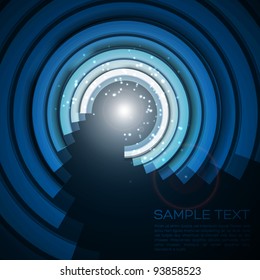 Abstract blue circle wave - eps10 vector design