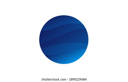 abstract blue circle wave logo, background, design element