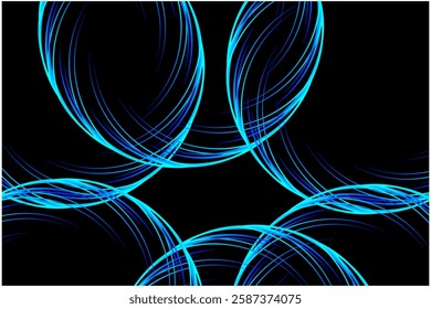 Abstract Blue Circles background wallpaper template