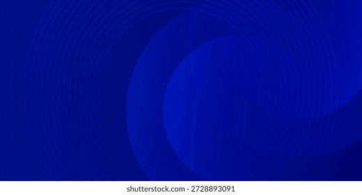 Gradiente de círculos azuis abstratos no plano de fundo azul escuro que desaparece. Arte vetor design gráfico moderno. Design futurista
