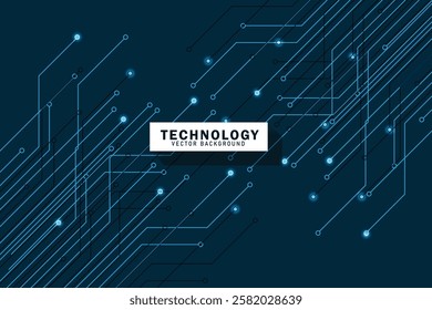 Abstract blue circuit board technology futuristic Background