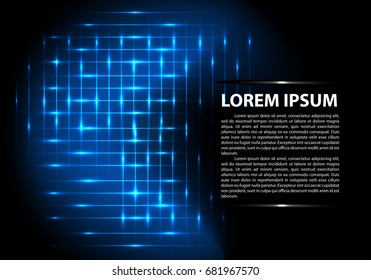 Abstract blue circuit connect network with black blank space for text place design modern futuristic background vector illustration. 