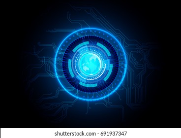  abstract blue circuit technology  background. 