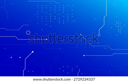Abstract blue circuit technology background. Vector illustration