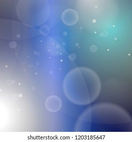 Abstract blue circular bokeh background. Vector illustration EPS10