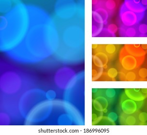 Abstract blue circular bokeh background