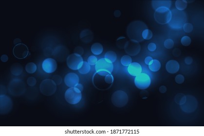 Abstract blue circular bokeh background vector illustration
