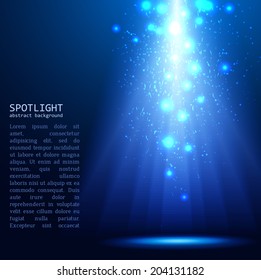 Abstract blue circular bokeh background 