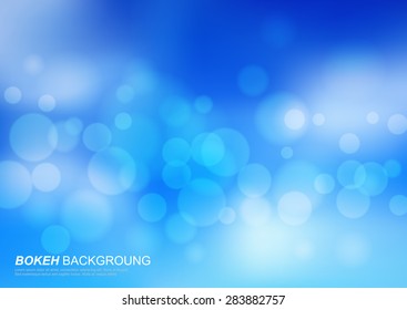 Abstract blue circular bokeh background