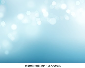 Abstract blue circular bokeh background. Vector illustration EPS10