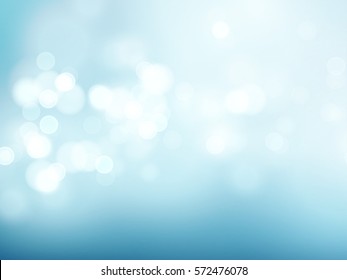 Abstract blue circular bokeh background. Vector illustration EPS10