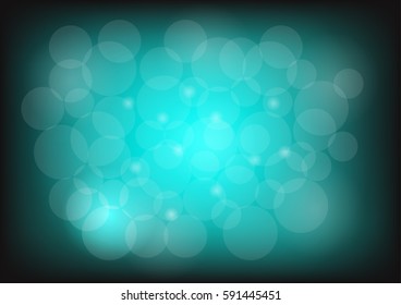 Abstract blue circular bokeh background - Vector Design Concept