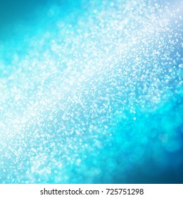 Abstract blue circular bokeh background. Vector illustration