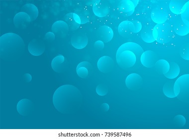 Abstract blue circular bokeh background