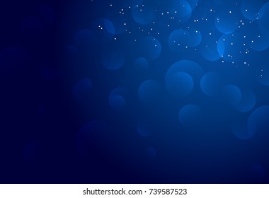 Abstract blue circular bokeh background