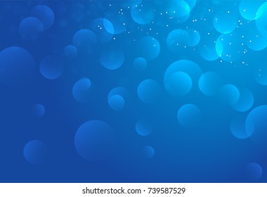 Abstract blue circular bokeh background