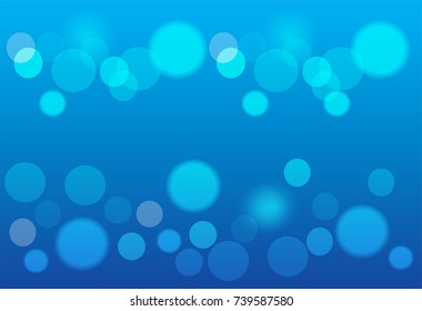 Abstract blue circular bokeh background
