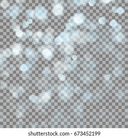Abstract blue circular bokeh on transparent background. And also includes EPS 10 vector