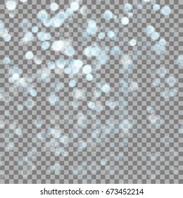 Abstract blue circular bokeh on transparent background. And also includes EPS 10 vector