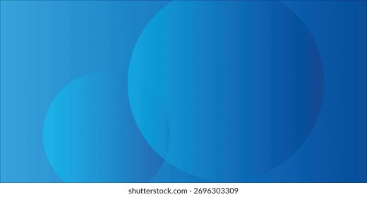 Design Circular Azul Abstrato Com Grandes Círculos Sobrepostos E Fundo Gradiente