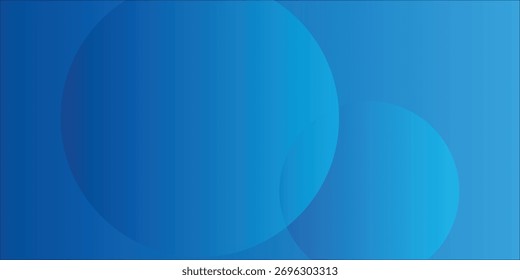 Abstract Blue Circular Design With Large Overlapping Circles And Gradient Background eps10