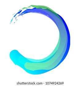 Abstract blue circular design. Vector illustration.