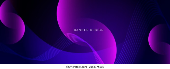 Abstract blue circular flowing wavy lines design colorful template 