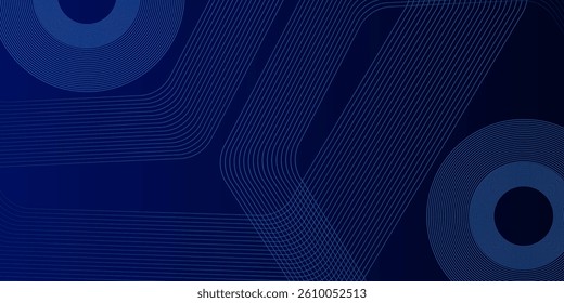Abstract Blue Circular Patterns With Geometric Lines. Abstract blue background featuring patterns and geometric lines. Perfect for modern design projects, presentations, and backdrops