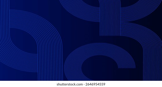 Abstract Blue Circular Patterns With Geometric Lines. Abstract blue background featuring patterns and geometric lines.