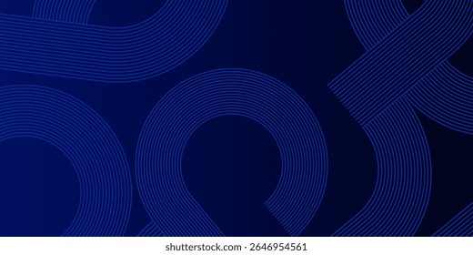 Abstract Blue Circular Patterns With Geometric Lines. Abstract blue background featuring patterns and geometric lines.