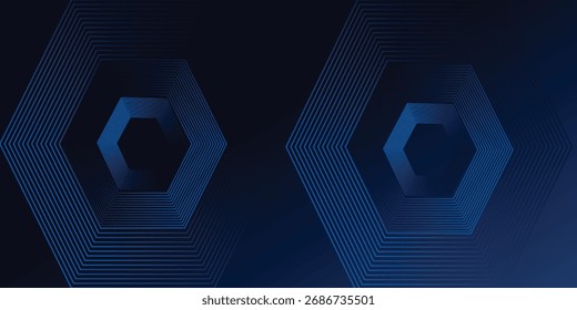 Abstract Blue Circular Patterns With Geometric Lines. Abstract blue background featuring patterns and geometric lines. Perfect for modern design projects, presentations, and backdrops EPS 10