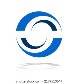Abstract Blue Circular Rotation Icon. Element for Design. Vector art.