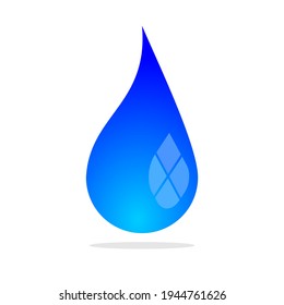 Abstract of Blue Clean and Clear Water Drop