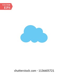 Abstract blue cloud. Illustration on white background for design eps 10