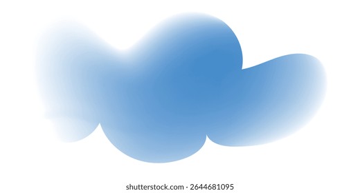 Design de fundo de gradiente suave de nuvem azul abstrato