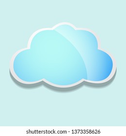 Abstract blue cloud sticker