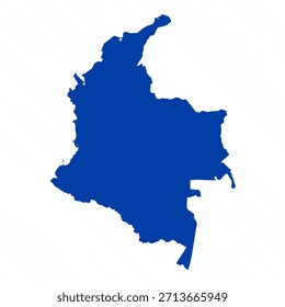 Mapa simple de Colombia azul Abstractas