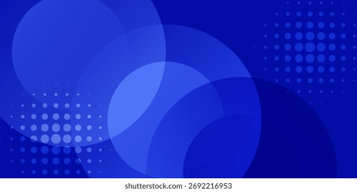 Fundo de cor azul abstrato. Fundo de círculo azul.Ilustração vetorial