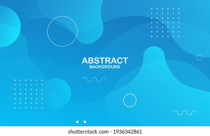 Abstract blue color background. Dynamic shapes composition. Vector illustration