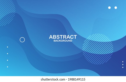 Fondo de color azul abstracto. Composición dinámica de formas. Vector Eps10