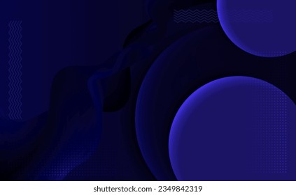 Abstract blue color background. Dynamic shapes composition. Vector illustration