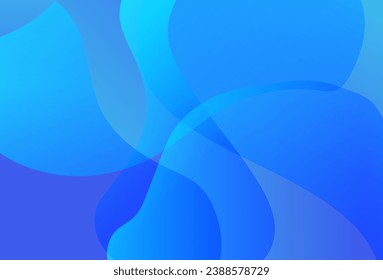 Abstract blue color background. Dynamic shapes composition. Vector illustration