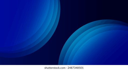 Abstract blue color background. Dynamic shapes composition. Vector illustration