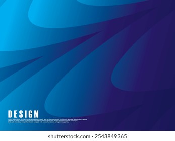 Abstractas fondo de color azul. Composición dinámica de la forma. Patrón de nube de gradiente de ondas azules. Ilustración vectorial de fondo degradado azul.